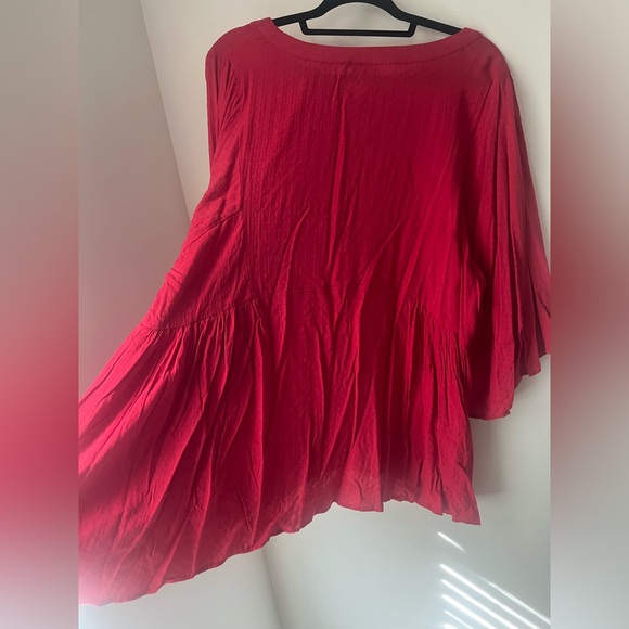 AVENUE Red Tunic Dobby Popover NWT Size 22/24 or 2X - Picture 13 of 16